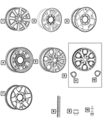 5PL24RXFAC - Wheels: Aluminum Wheel for Ram: 2500 Image