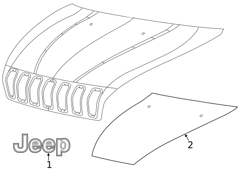 Exterior Trim - Hood for 2015 Jeep Cherokee #0