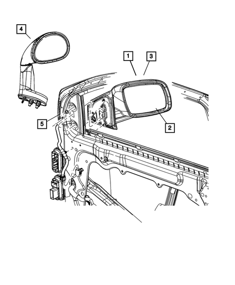 Exterior Mirror for 2009 Dodge Journey #0