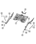 68224808AA - Body Sheet Metal Except Doors: Front Side Rail Front Rail, Left for Mopar Image