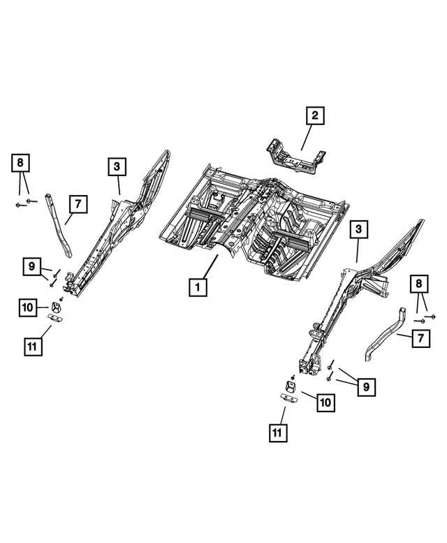 « 68224808AA – Body Sheet Metal Except Doors : Avant, Long, Avnt Longeron, Côté Gauche pour Mopar Image »