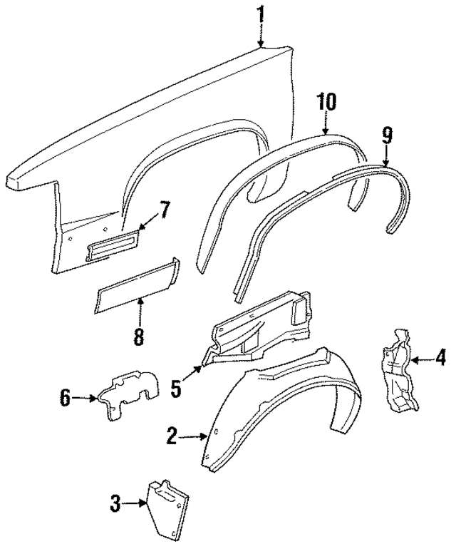 25601113 - Body: Fender for GM Image