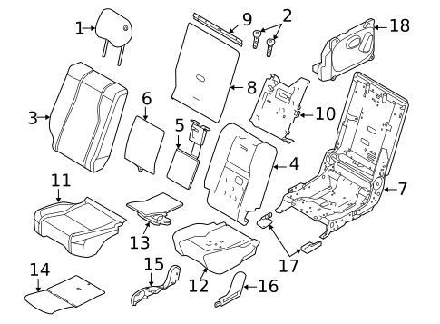 Rear Seat Components for 2020 Land Rover Range Rover #1