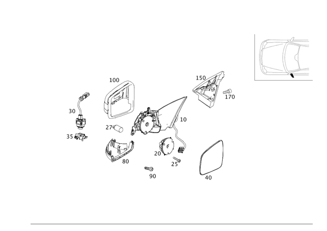 2128100964 - Driver Door: Trim for Mercedes-Benz Image