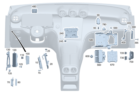 Control Units/Fuse Boxes/Relays in Vehicle Interior for 2025 Mercedes-Benz GLC350e #0