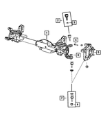 5086673AB - Front Axle; Two Wheel Drive; Differential and Drive Line: Steering Knuckle Socket Nut, Upper for Mopar Image