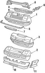 4270520 - Body: Bumper Cover Reinforcement for Mopar Image