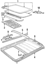 55076207 - Body: Glass Assembly for Chrysler: Imperial, New Yorker | Dodge: Dynasty | Jeep: Grand Cherokee, Grand Wagoneer Image
