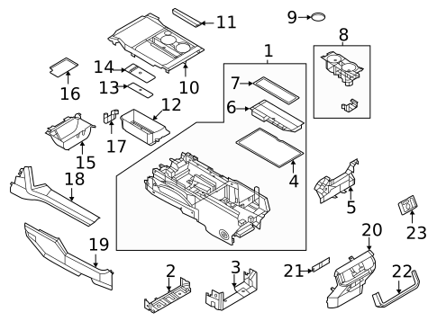Front Console for 2022 Ford F-150 #2