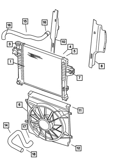 Radiator and Related Parts for 2002 Jeep Liberty #1