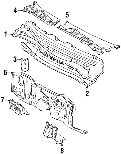 Cowl for 1998 Mercury Grand Marquis #0