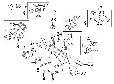 Console for 2008 Lexus SC430 #0