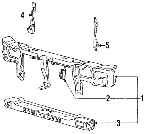 Radiator Support for 1990 Mitsubishi Precis #0