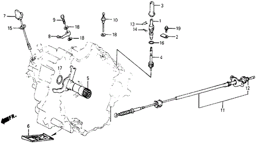 3AT Stator Shaft for 1985 Honda Civic #0