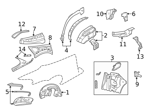 Inner Structure for 2003 Chrysler Sebring #0