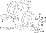 811403W0A11ZA - Body: Headrest for Honda: HR-V Image