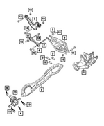 68325385AC - Rear Suspension: Rear Knuckle, Left for Mopar Image
