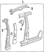 F2MY54243A00A - Body: Center Pillar for Mercury: Grand Marquis Image
