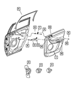 1AJ511DAAB - Interior Trim: Rear Door Trim Panel, Left for Mopar Image