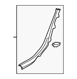 80A867767A4PK - : Lower Pillar Trim for Audi: Q5, Q5 PHEV, Q5 Sportback, SQ5, SQ5 Sportback Image