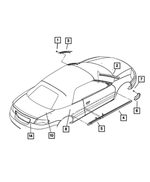 WZ18WS2AA - : Quarter Outside Molding, Right for Chrysler: Sebring Image