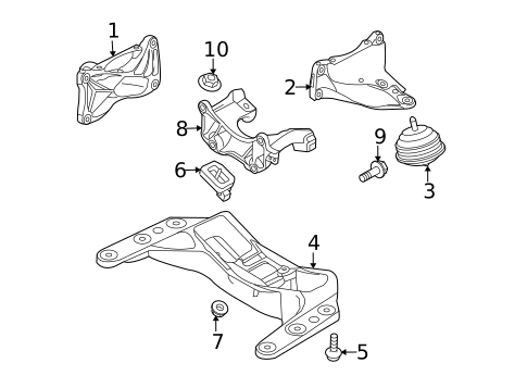 Engine & Trans Mounting for 2009 BMW M3 #0