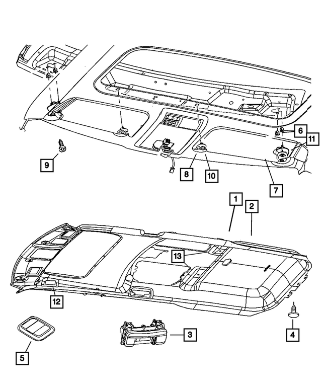 1KY671D1AA - Interior Trim: Headliner for Mopar Image image