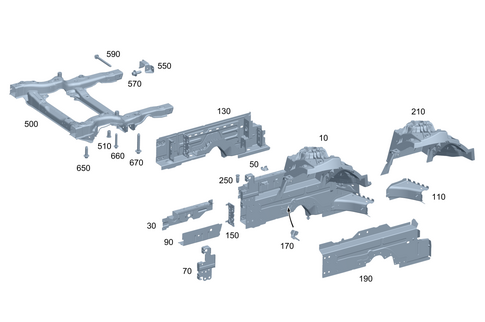Wheel Well, Front Axle Carrier for 2025 Mercedes-Benz EQS 580 SUV #0