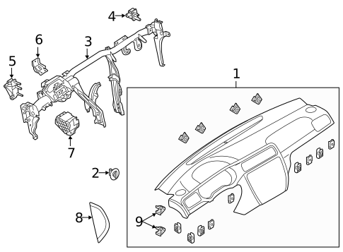 Instrument Panel Components for 2011 Volkswagen Jetta #3