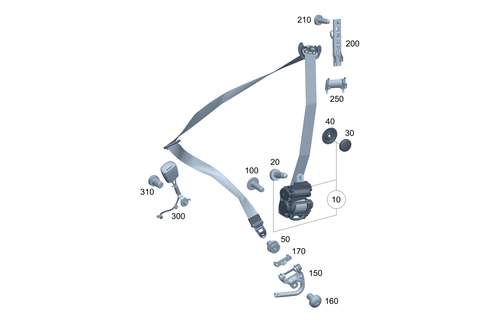 Seat Belt for 2025 Mercedes-Benz EQE AMG SUV #0