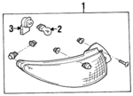 F8CZ13404BA - Electrical: Tail Lamp Assembly for Ford: Escort Image