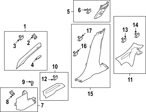 Interior Trim - Pillars for 2019 Land Rover Range Rover Velar #0