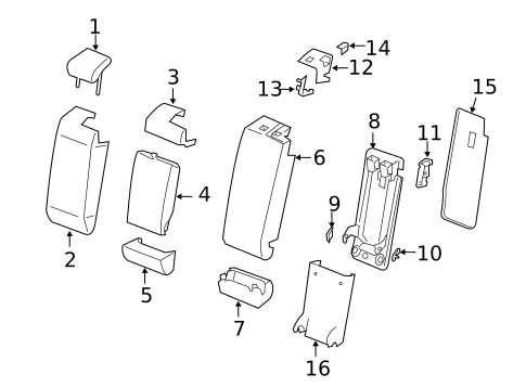 Rear Seat Components for 2021 Land Rover Range Rover Evoque #0