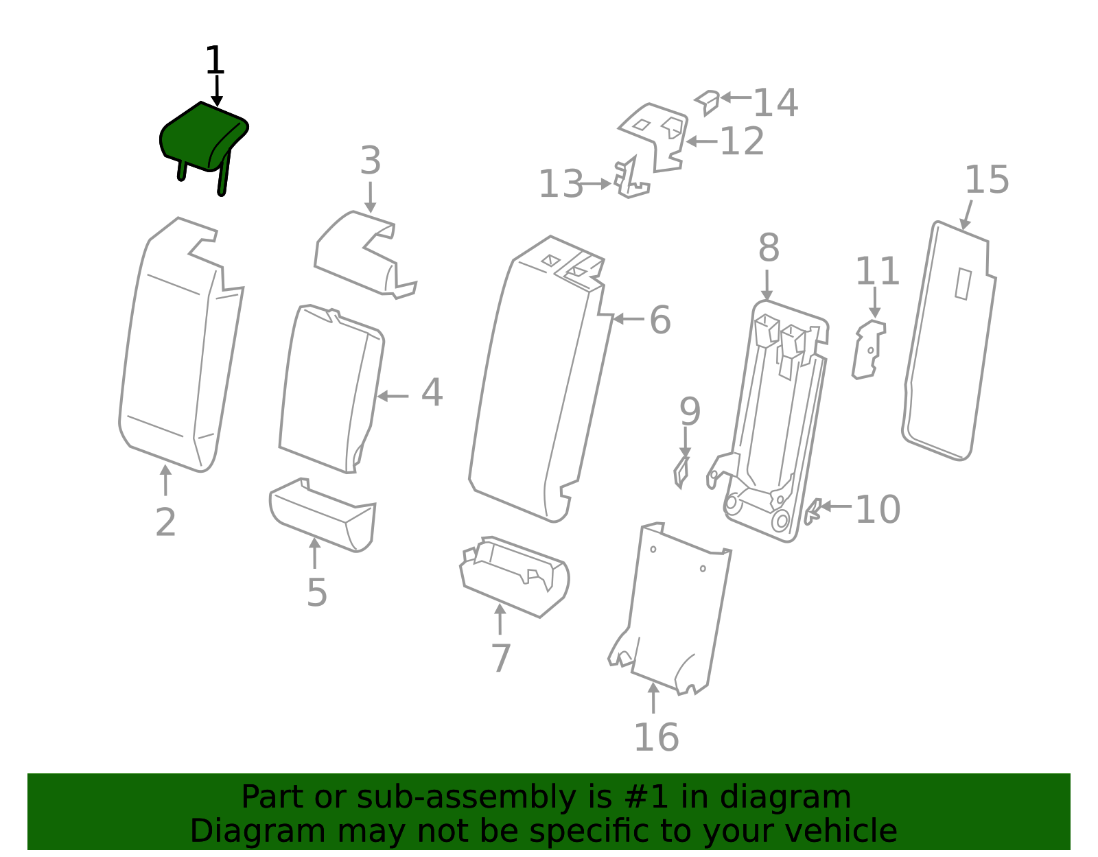 531125354PVJ - High-Quality Headrest for AutoNation Parts