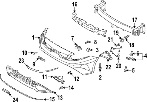 Bumper & Components - Front for 2022 Kia Forte #0