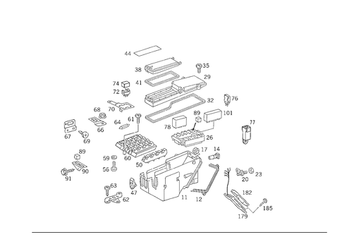 Fuse Cabinet, Fuse Box and Relay Unit for 1992 Mercedes-Benz 400E #1