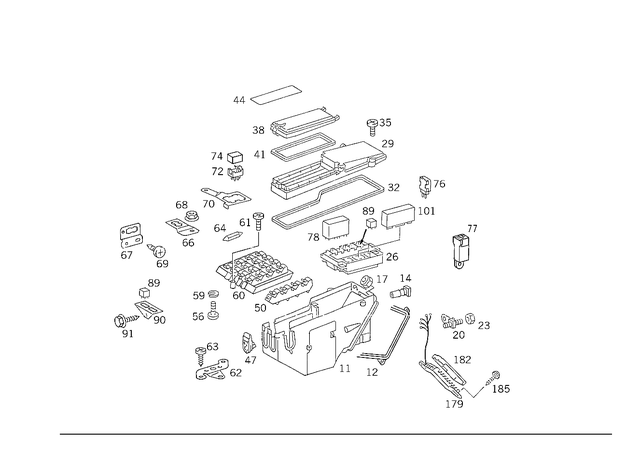 1245452500 - Electrical Equipment and Instruments: Designation Strip for Mercedes-Benz: 400E, 500E Image image