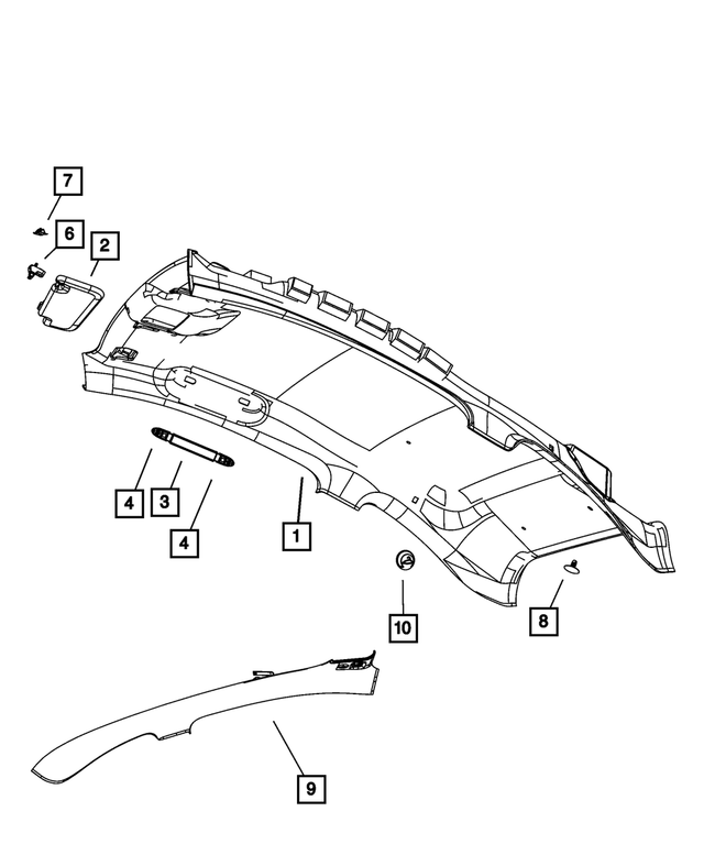 « 1YV94JW4AC –  : Garnissage Du Pavillon pour Mopar Image »