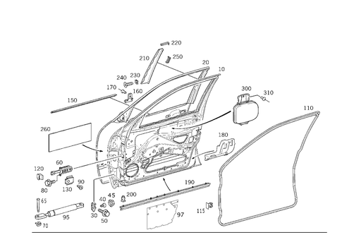 Front Doors for 1999 Mercedes-Benz E430 #2