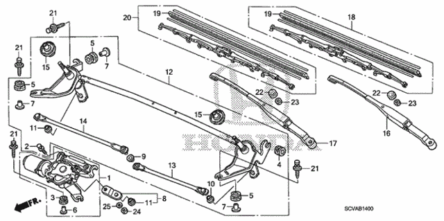 Front Windshield Wiper for 2010 Honda Element #0