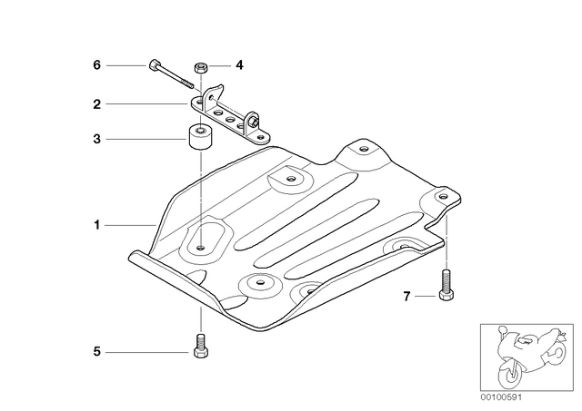 11117666292 - Engine: Bump Stop - 25X15 for BMW-Motorrad Image