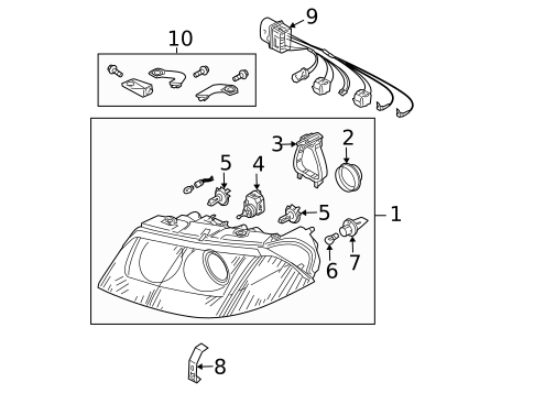 Bulbs - Chassis for 2004 Volkswagen Passat #1