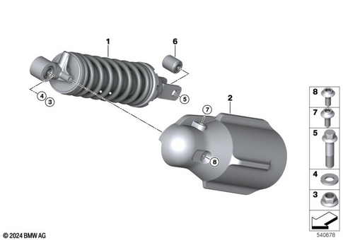 Spring Strut, Mounted Parts for 2022 BMW-Motorrad CE #0