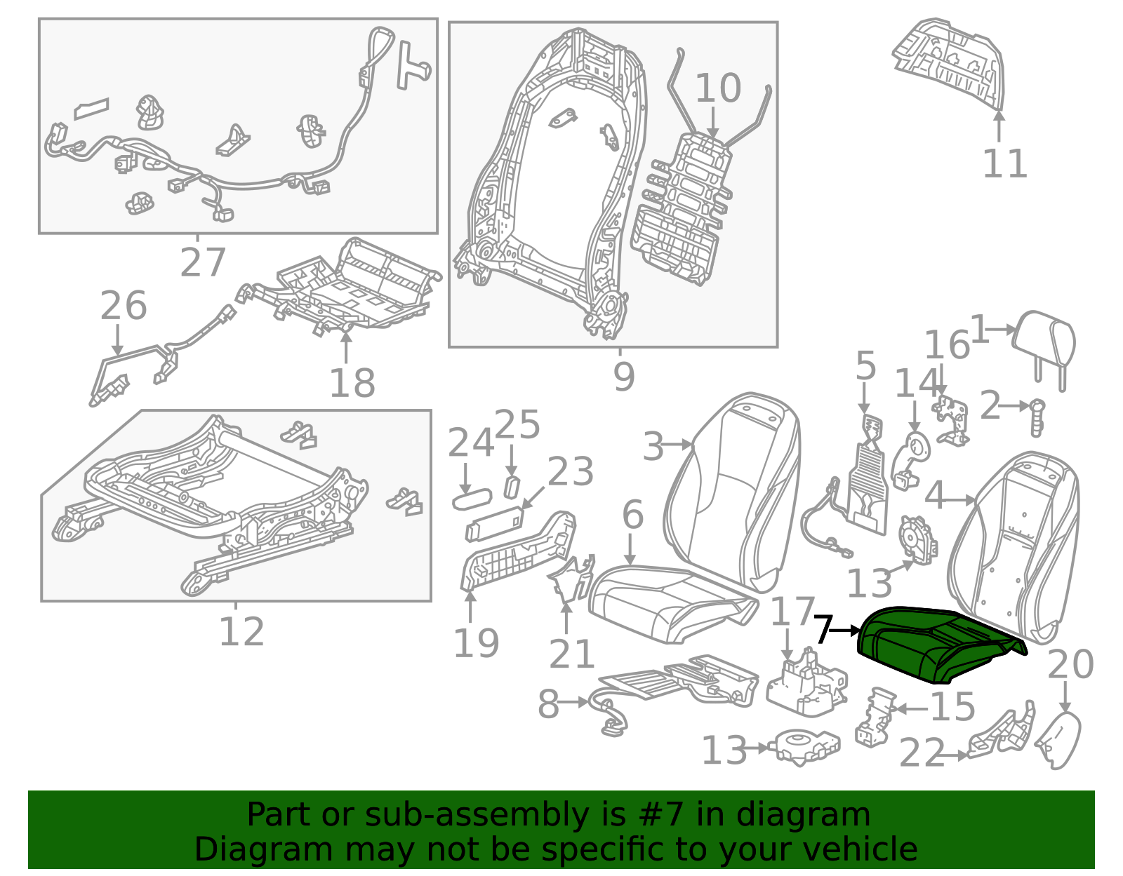 81137 Zip Code 2023-2025 Honda Accord Seat Cushion Foam 81137-30A-A81 | OEM Parts Online