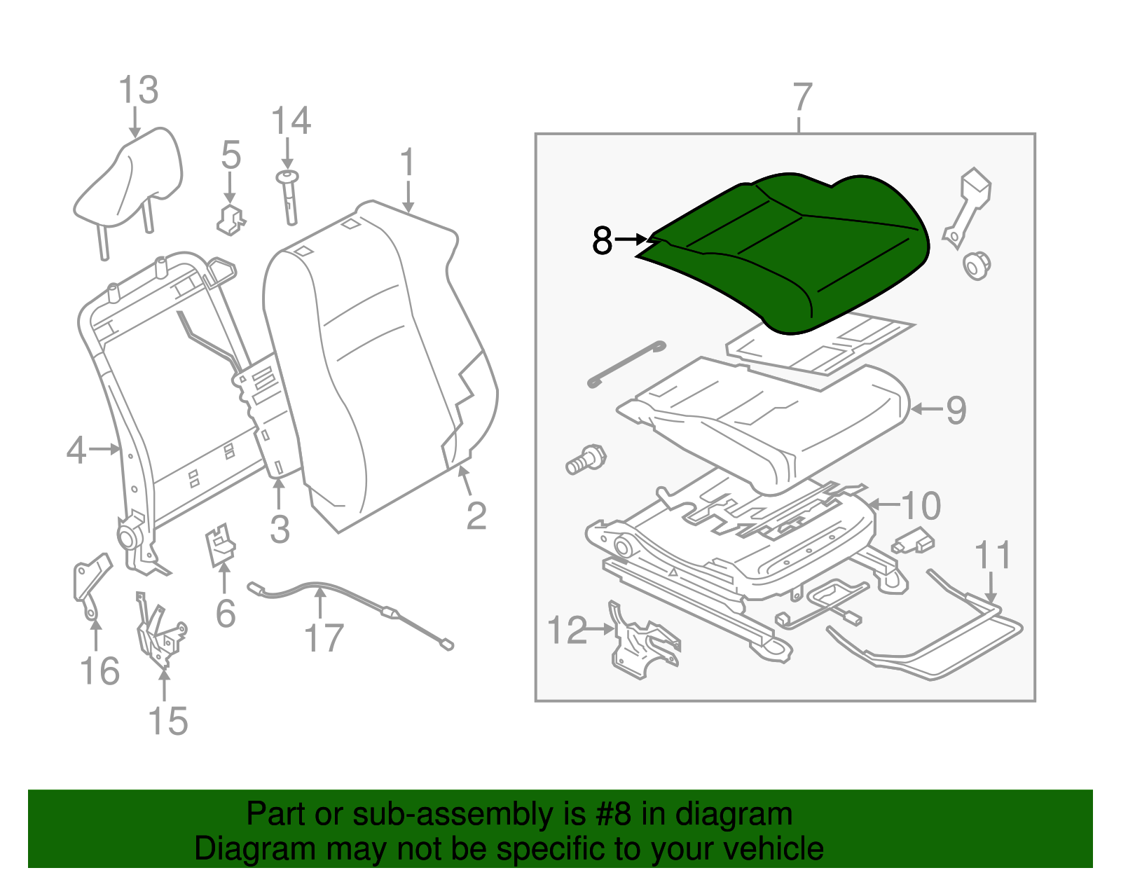 2013-2016 Scion FR-S Cushion Cover SU003-01717 | Toyota Parts Center
