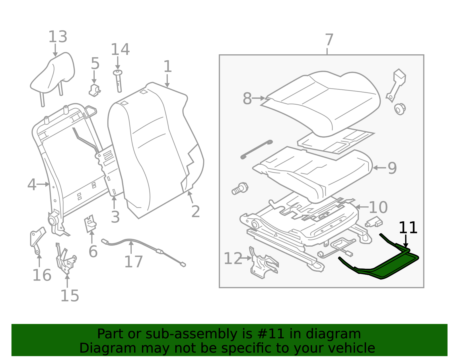 2013-2020 Toyota Seat Track Adjust Mechanism SU003-04401 | Frontier Toyota