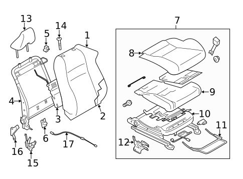 Front Seat Components for 2016 Scion FR-S #0