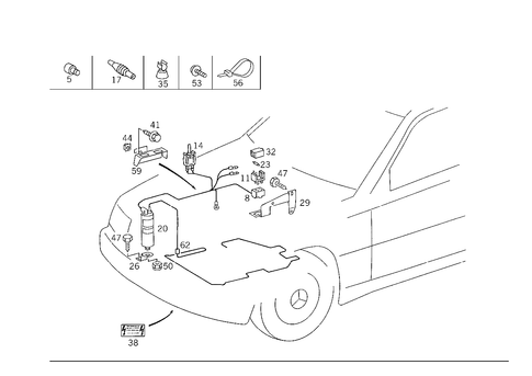 Engine Compartment Panelling with Protection Against Marten for 1989 Mercedes-Benz 300CE #0