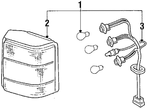 Tail Lamps for 1989 Subaru Justy #0