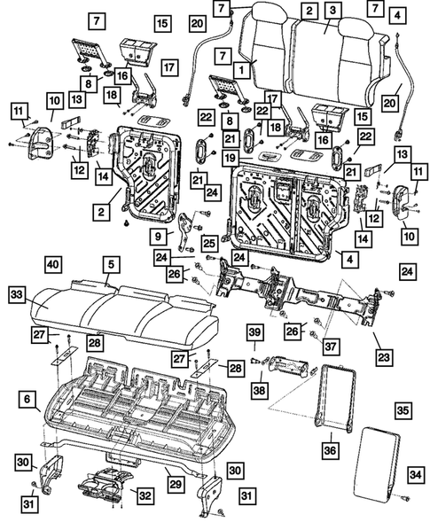Rear Seats and Attaching Parts for 2007 Jeep Grand Cherokee #0